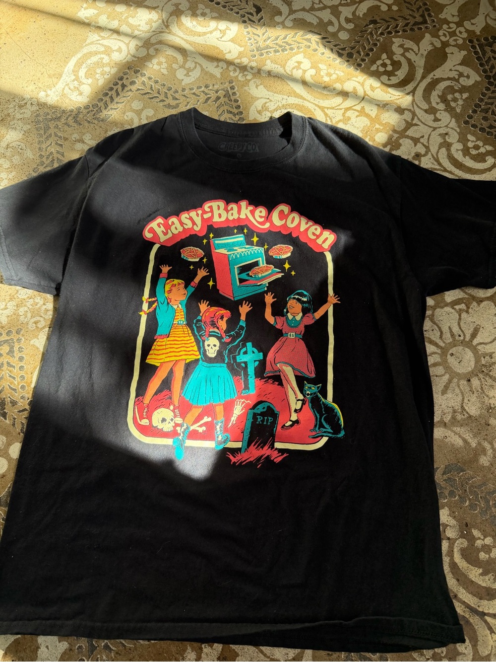 Easy-Bake Coven Graphic Tee - Black with Neon Print Sz L